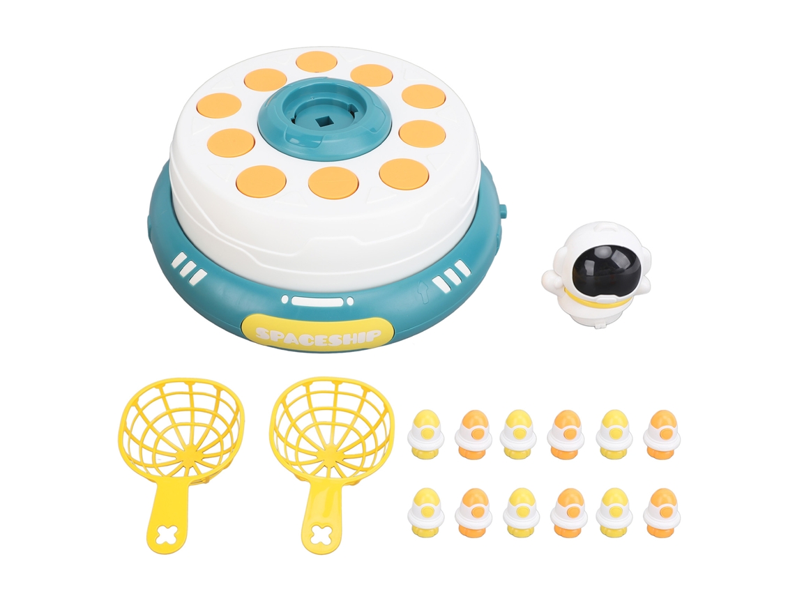 Rebe-juego De Puzzle Móvil Astronauta Con 2 Canastas Interactivo Giratorio Con Pilas Juego De Tablero Emergente Verde Para Niños