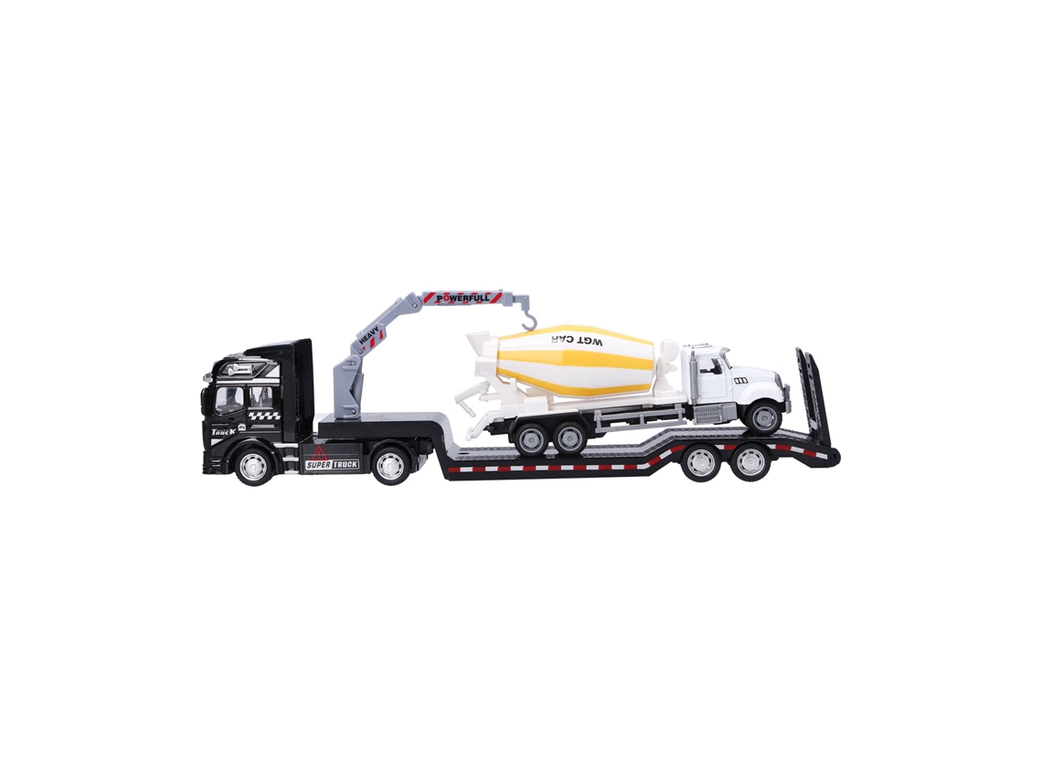 Modelo De Trailer De Engenharia 1:50 Com Braço Móvel Brinquedo Educativo De Carro Para Crianças