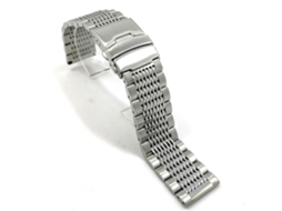 Pulseiras De Relógio Com Design De Lixa, Estilo Ergonômico Para Substituição De Relógio, 20 Mm, Prata, 1 Pacote Olysi Shop
