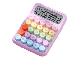 Calculadora Mecânica Com Teclado Colorido Para Lar, Escola E Escritório Roxo