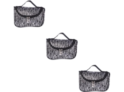 Nécessaire Feminina De 3 Peças Com Estampa De Nécessaire Portátil Para Viagens E Armazenamento.