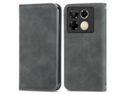 Capa De Celular Flip Magnética Em Couro Sintético Com Toque Retrô Para Infinix Note 40 Pro 4g