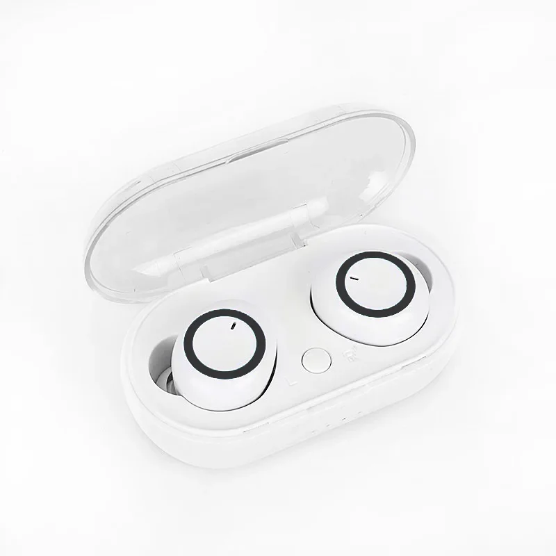 Fones De Ouvido Bluetooth Tws (branco E Preto), Fones De Ouvido Com Graves Profundos