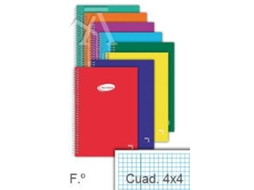 Paq/10 Bloc Fº 80H 60G Cuad.4X4 Pack M Tapa Blanda PACSA