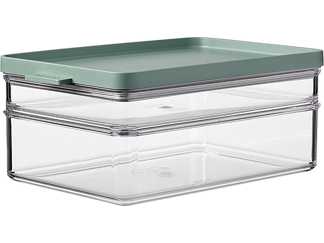 Conjunto De Recipientes Para Geladeira Omnia Duo Para Café Da Manhã Recipientes De 2 Níveis Para A Gokoco