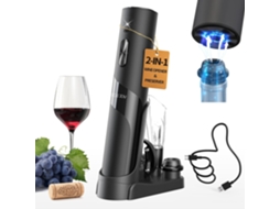 Abridor De Vinho Elétrico Automático, 7 Em 1, Recarregável Com Base De Carregamento, Cortador De Lacre, Bomba De Vácuo, Aerador