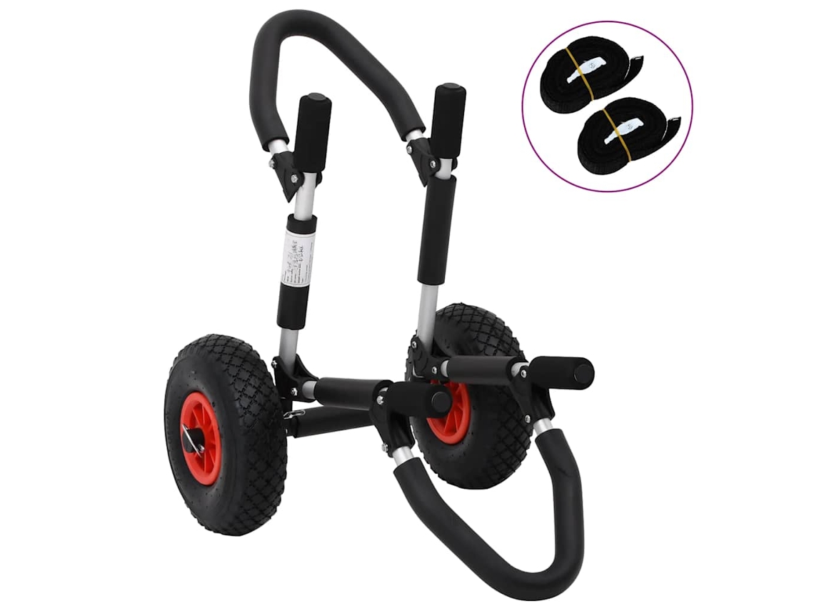 Vidaxl Carrinho De Sup Para Prancha De Surf Dobrável 45 Kg Alumínio