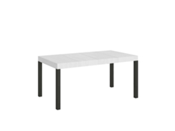 Mesa Extensível Everyday Premium 140/400x90 Cm, Freixo Branco, Pernas Antracite Itamoby