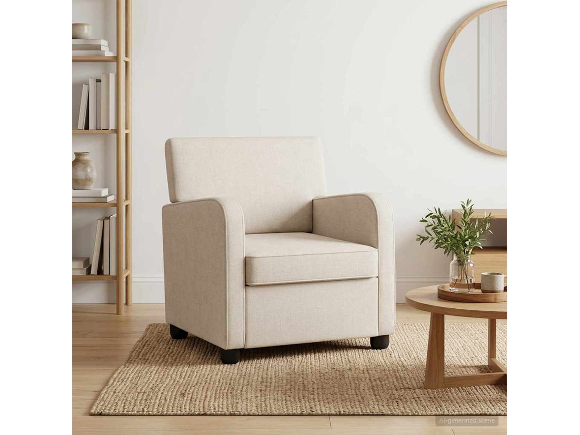 Vidaxl Poltrona Creme Chenille