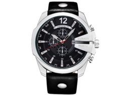 Relógio Masculino para Negócios, Relógio Casual com Pulseira de Couro e Movimento de Quartzo, Relógio de Pulso Masculino MDUG