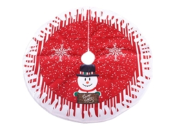 Saia de Árvore de Natal Redonda com Floco de Neve 80 Cm Tecido Macio S/MARCA