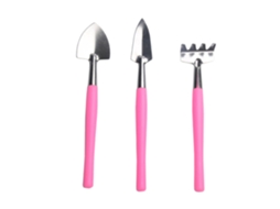 Ferramentas De Jardinagem, Kit Mini Jardinheiro, Rastrillo De Mascota De 3 Peças, Conjunto De Ferramentas Para Plantas De Jardim Rosa
