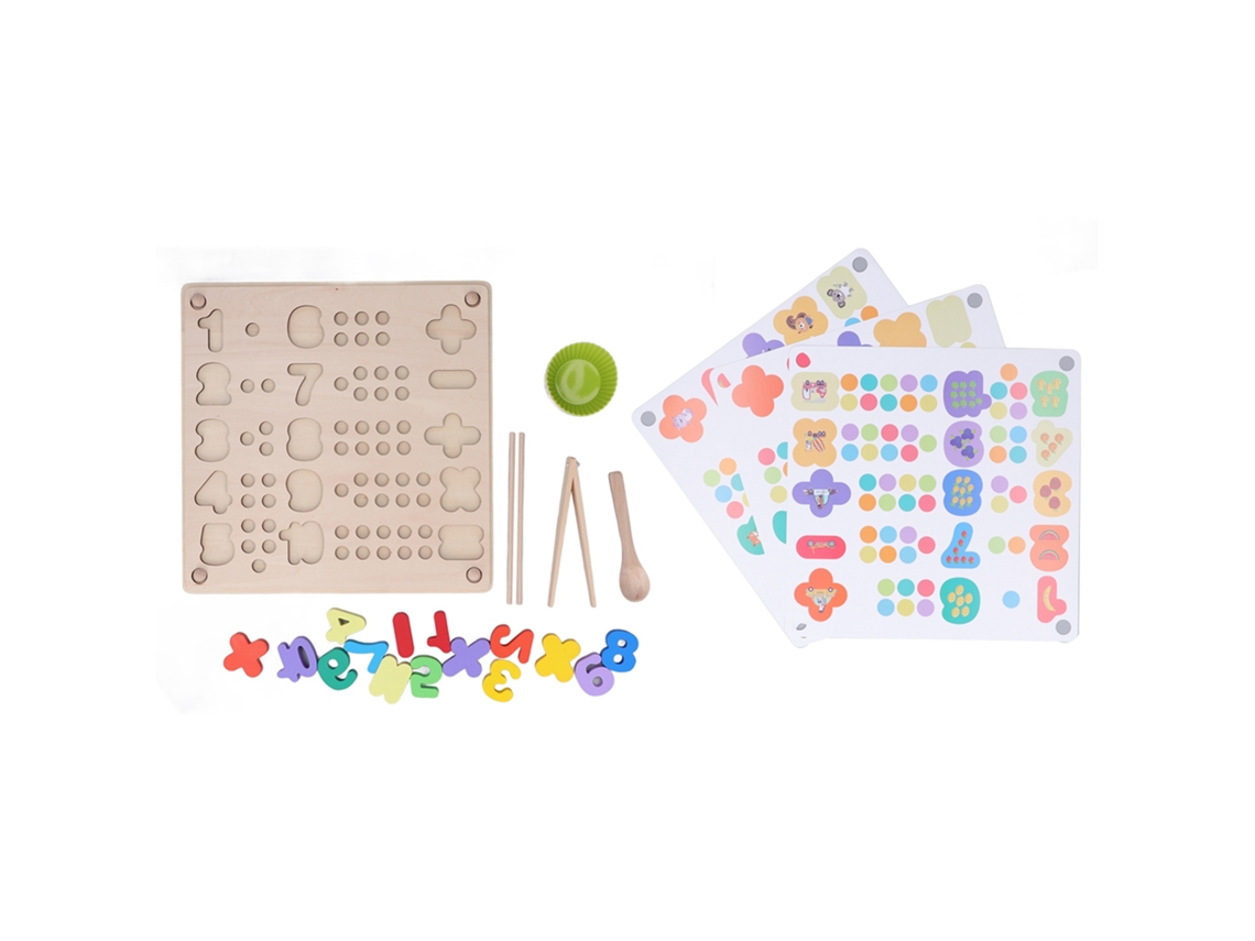 Mali jogo de Contas com Tábua de Madeira Montessori Brinquedos Educativos Matemática para Crianças 3+