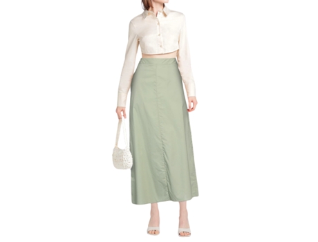 Saia De Mulher Tru Trussardi Comprida Trussardi Popeline 100 Bawelna Verde (s)