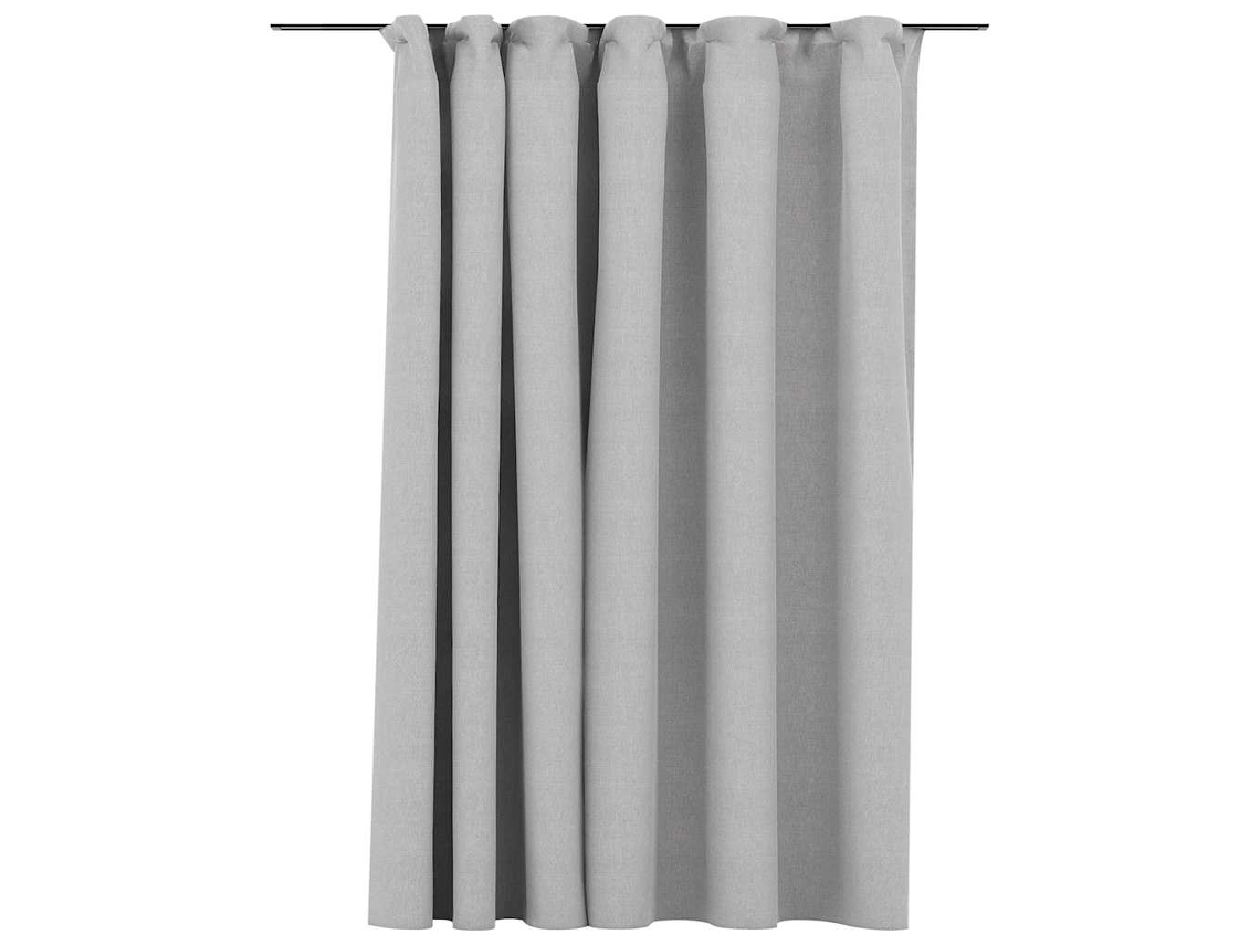Curtain, Curtains Vidaxl Cinzeto Tecido (n/a)