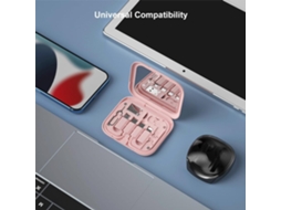 Adaptador, Inclui Espelho De Maquiagem/cabo Usb, C/adaptadores Otg Para Celular(rosa)
