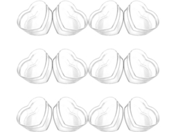 Caixas Em Acrílico Transparente, Duráveis E Elegantes, Em Formato De Coração 12 Unidades, Ideais Para Doces E Pequenos