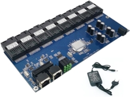 Switch de Fibra Óptica Gigabit 8 Sc 2 1000m Rj45 Switch de Mídia Ethernet SFUSHOS