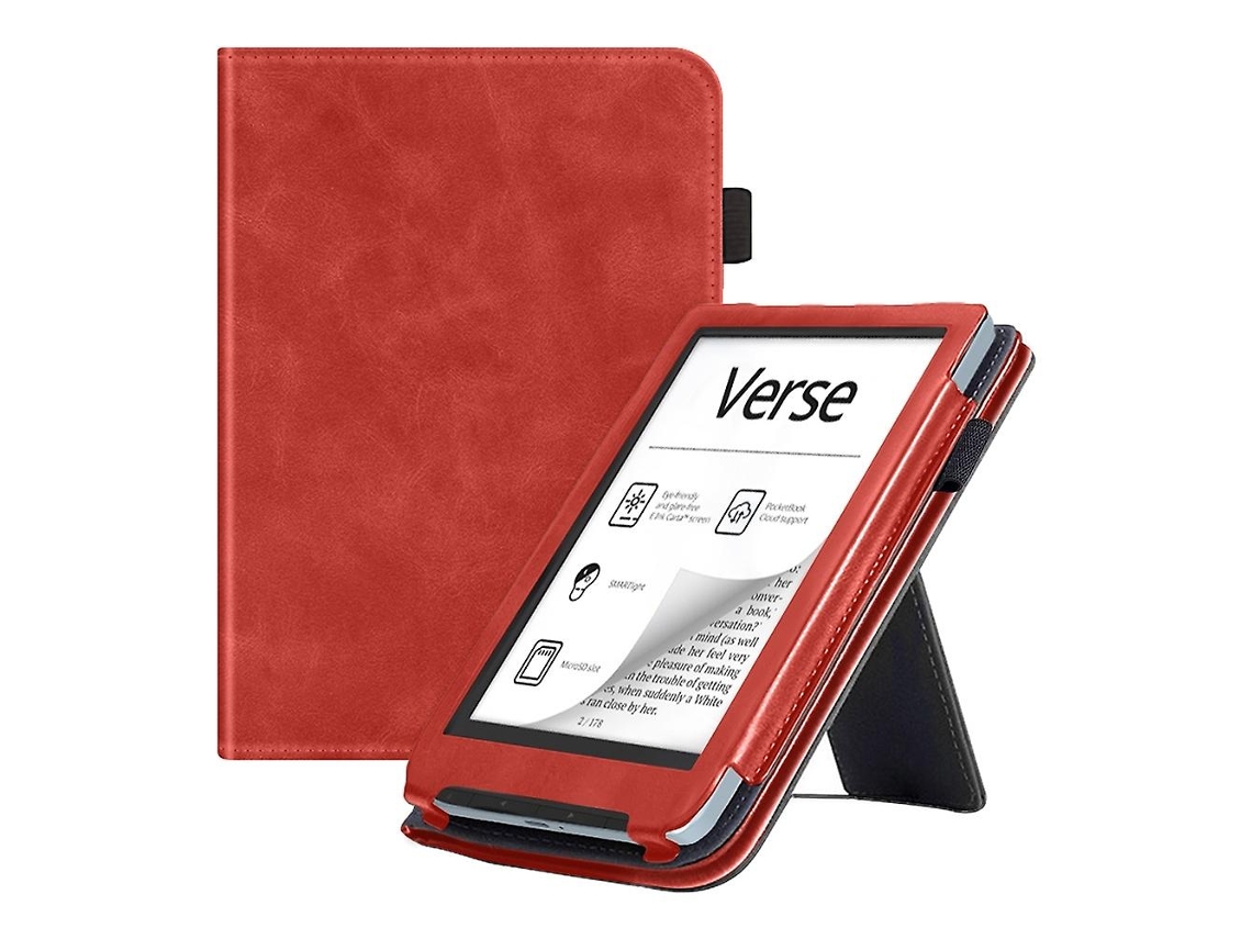 Capa Em Couro De Bezerro Para Pocketbook Verse/pro