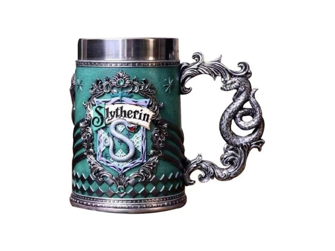 Caneca de Cerveja Medieval com Dragão Duplo, Taça de Vinho e Festiva AQUAFORGE