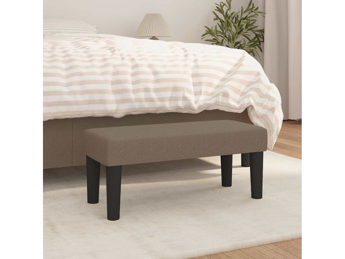 Vidaxl Banco 70x30x30 Cm Tecido Cinza-acastanhado