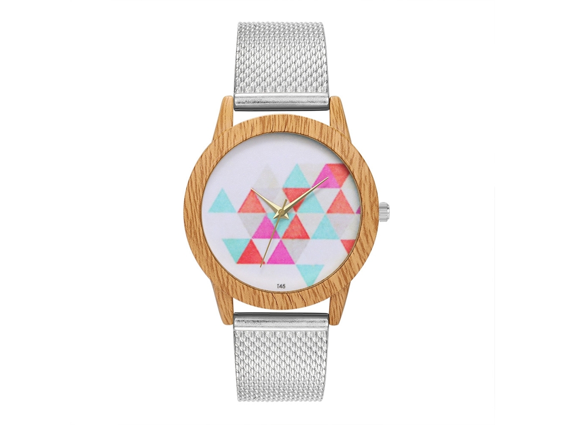 Reloj De Pulsera De Cuarzo Con Cinturón De Malla Zhoulianfa Moda Para Hombre Y Mujer (plata)