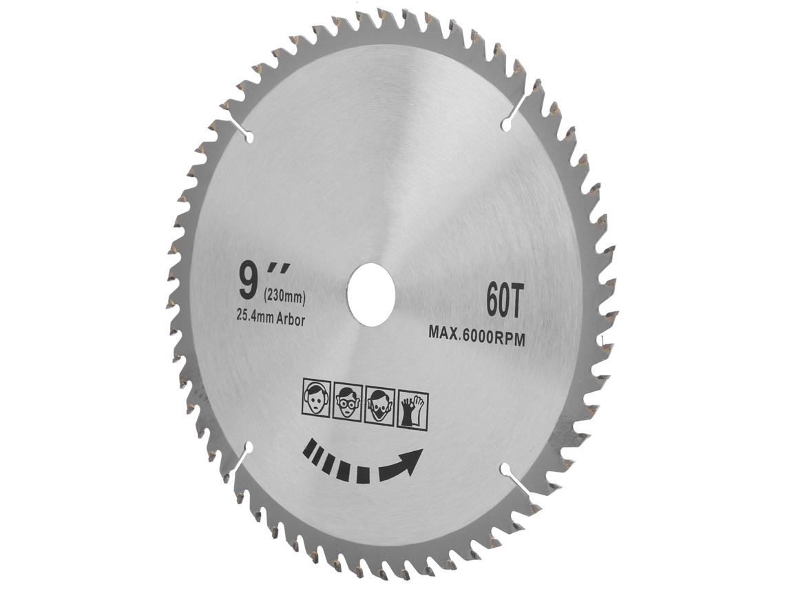 Laxiscreed Serra Circular De 9" Com Dentes De Carboneto Para Madeira