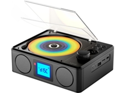 Leitor Cd Portátil, Recarregável Com Bluetooth, Estilo Retrô, Com Alto-falantes Hifi Duplos