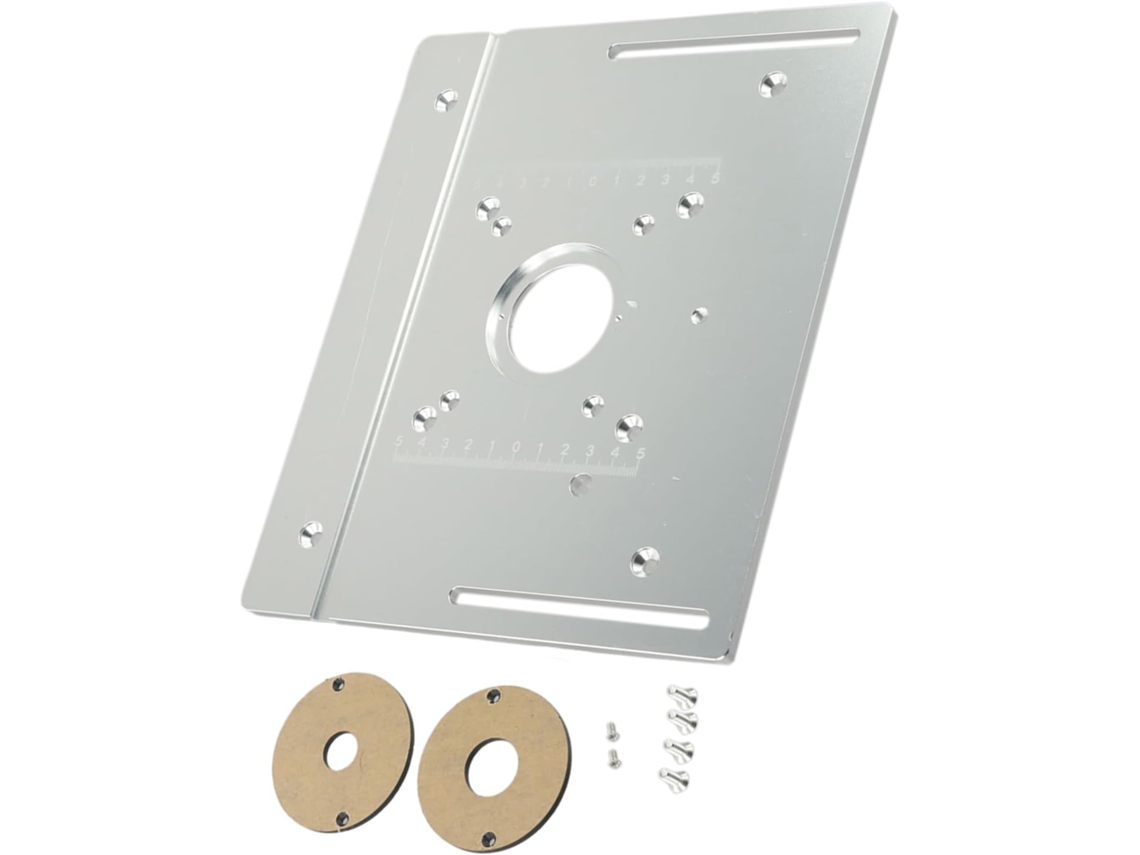 Placa De Inserção Para Mesa De Tupia Em Bancadas De Trabalho, Em Alumínio, 240 X 200 Mm, 5 Mm.