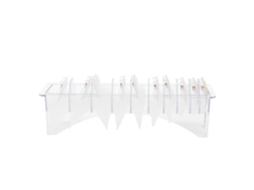 Conjunto De Pentes Guia Para Cortador De Cabelo Acessórios De Estilo Com 10 Tamanhos 1.5mm A 25mm Abs Transparente