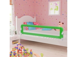 Vidaxl Barra De Segurança P/ Cama Infantil 180x42cm Poliéster Verde