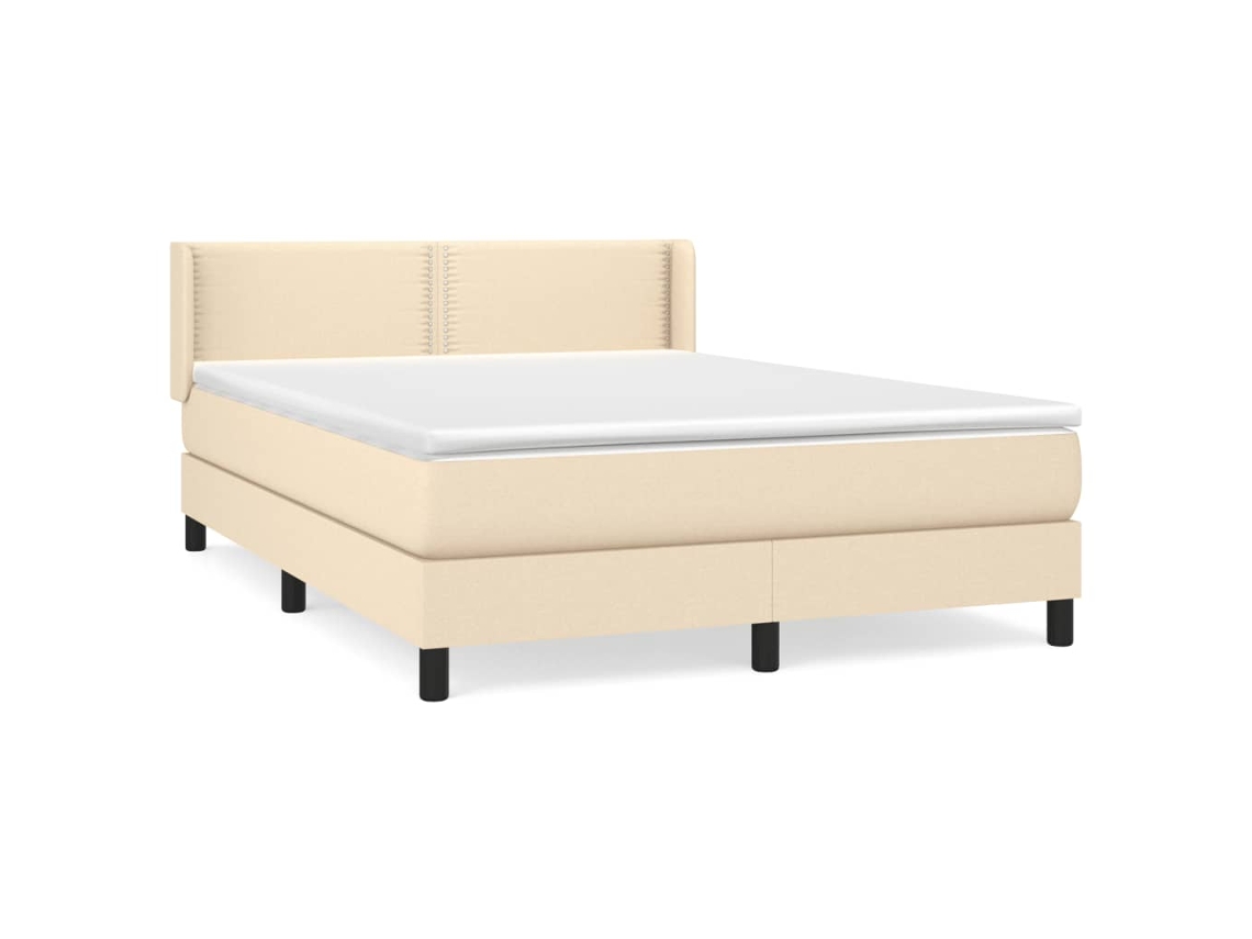 Box Spring Bed, Box Spring Beds Vidaxl Creme Tecido (140 X 190 Cm)