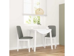 Vidaxl Cadeiras De Jantar Com Almofadões 2 Pcs Madeira Maciça Branco