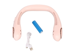 Ventilador De Pescoço Sem Lâmina Portátil Rosa