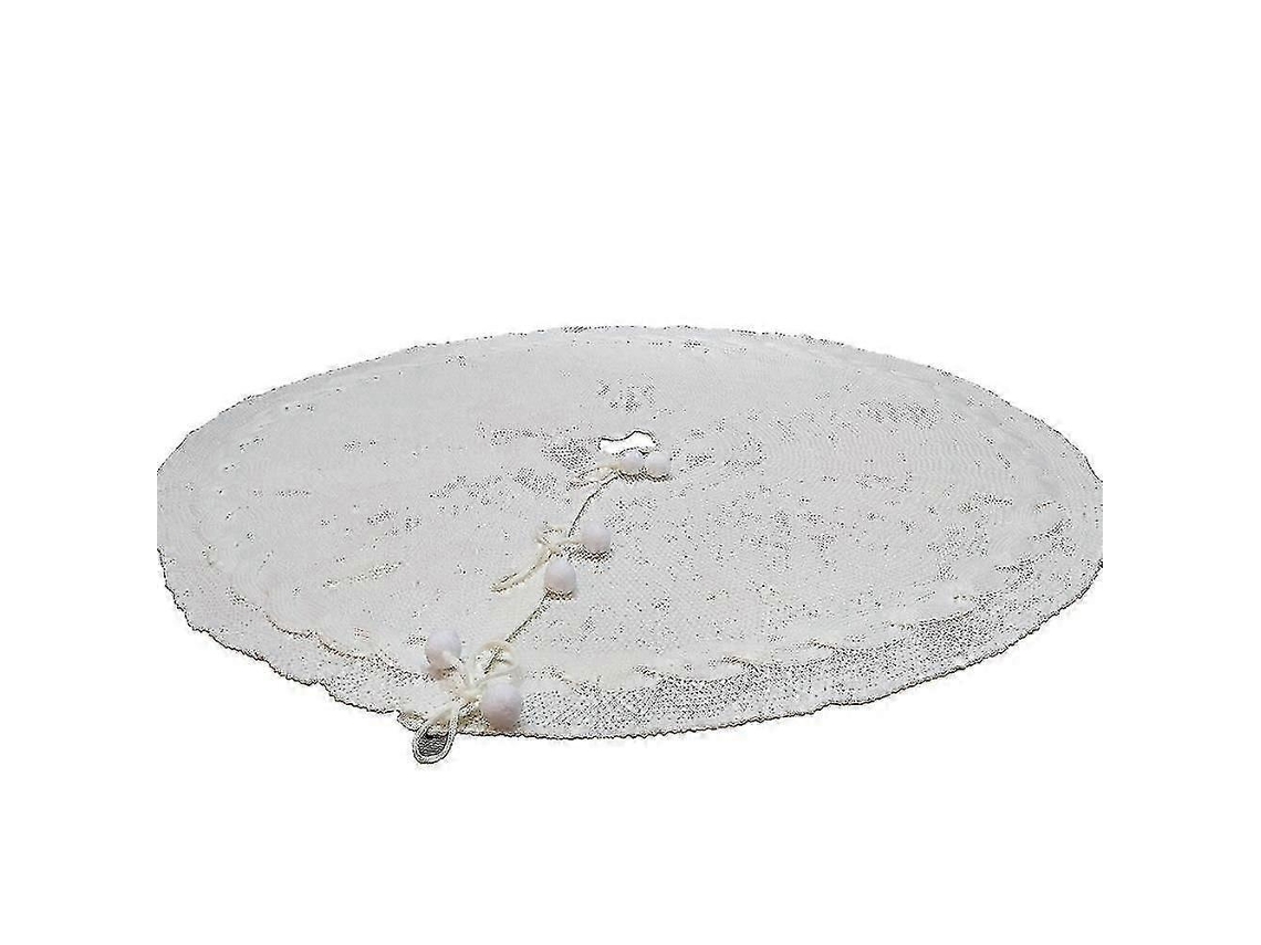 Saia Para Árvore De Natal, Tapete De Tricô Para Árvore De Natal De 122 Cm (48 Polegadas) Para As Festas De Natal.