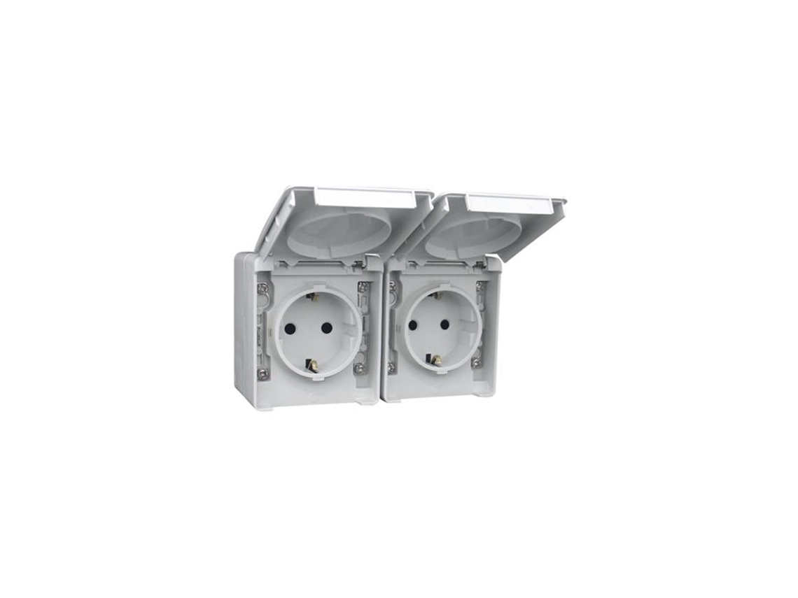 Tomada Dupla Schuko Horizontal 48862 C efapel