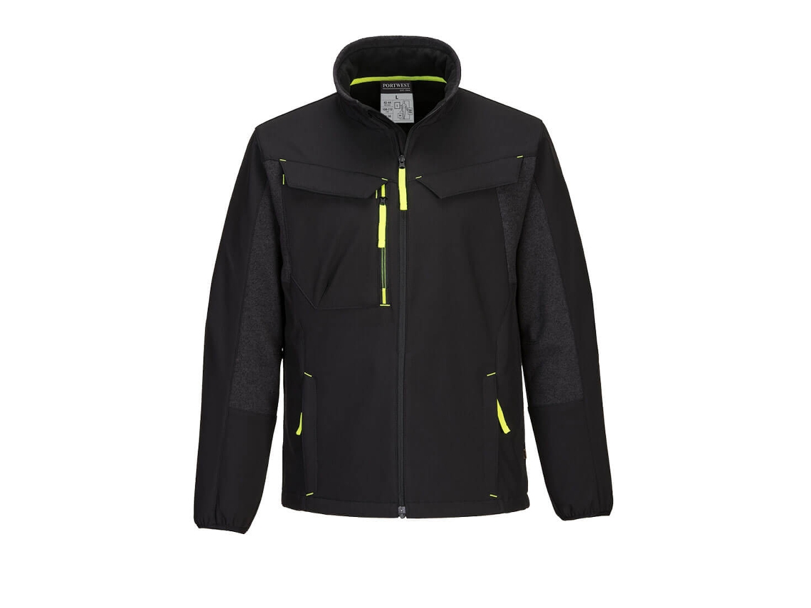 Jaqueta Softshell Híbrida Ecológica Wx3 Sustentável E Funcional / Preto / L Portwest