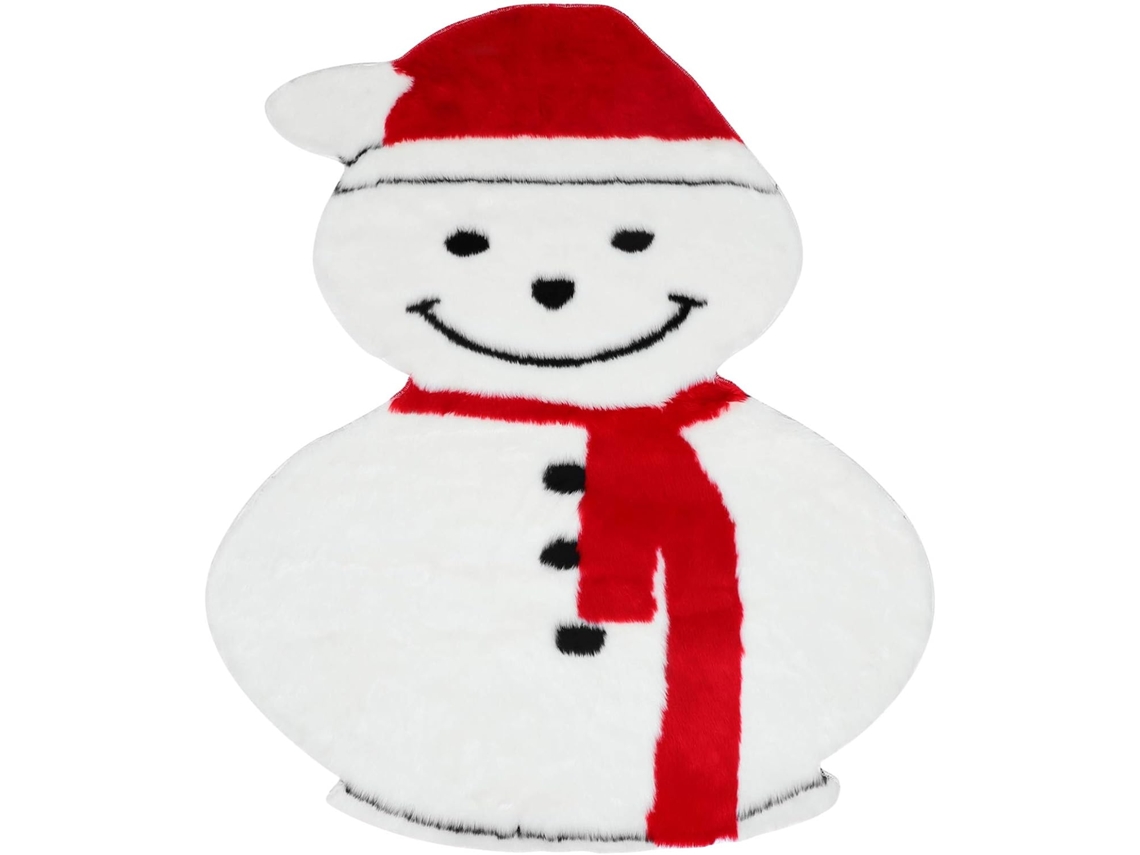 Tapete de Natal, Tapete Decorativo de Lã Sintética para Árvore de Natal, Tapete Longo e Macio para Festas CHABERLU