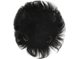 Applique De Cabelo Preto Natural Para Homens, Com Presilhas, Visual Natural E Confortável.