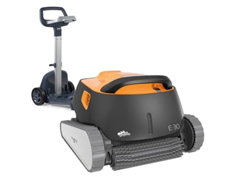 Robô De Piscina Elétrica Com Fundo Paredes E Linha De ÃGua Programável Com Carrinho E30 + Caddy DOLPHIN