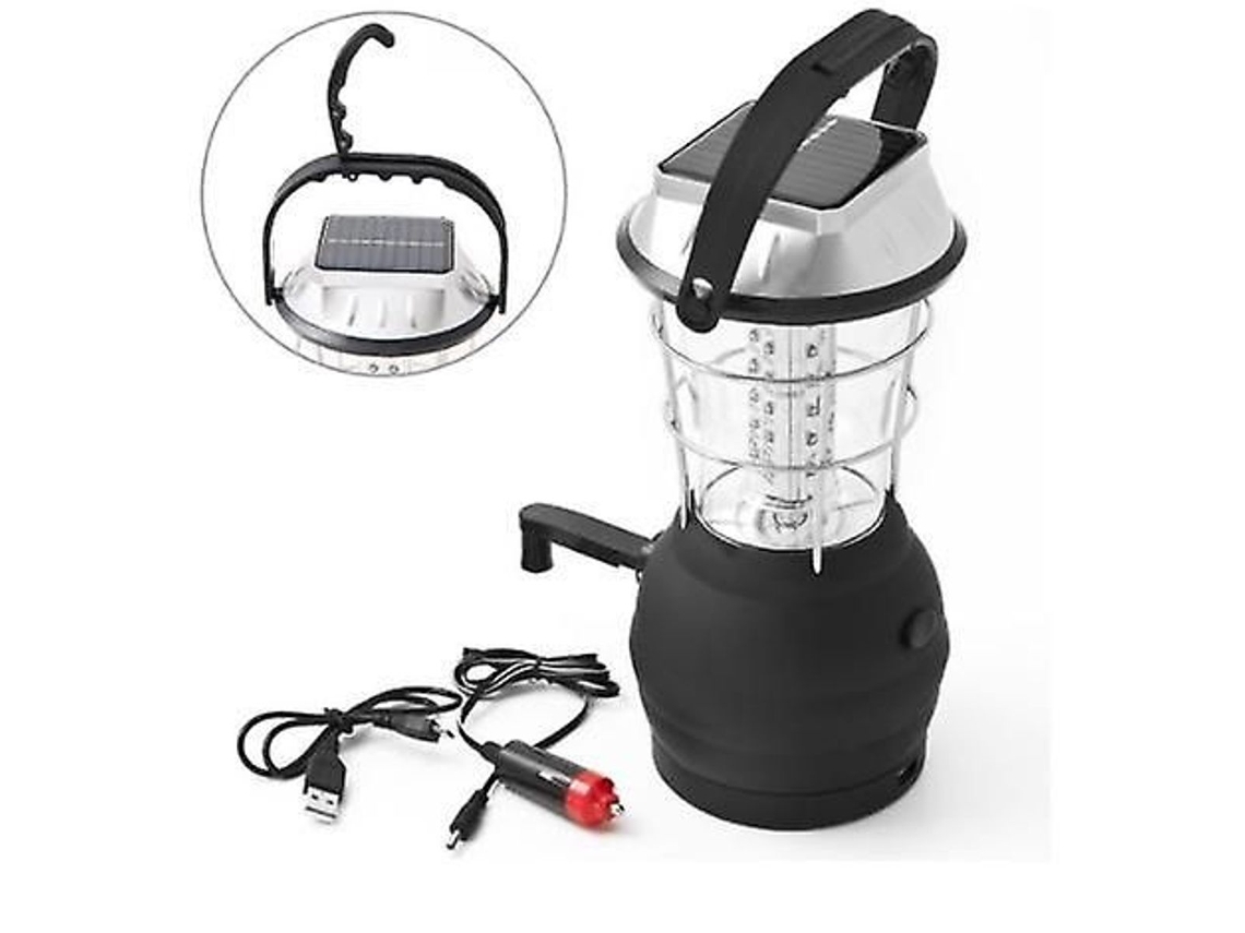 Lanterna Solar suspensa 36 Leds para camping jardim e exteriores AQUAFORGE