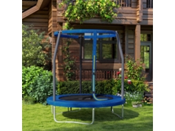 Cama Elástica Infantil Com Rede De Segurança Ø183x200 Cm Azul