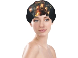 Touca De Banho Feminina, Reutilizável, Impermeável, Dupla Camada, Com Elástico, Ideal Para Cabelos Longos, Touca De