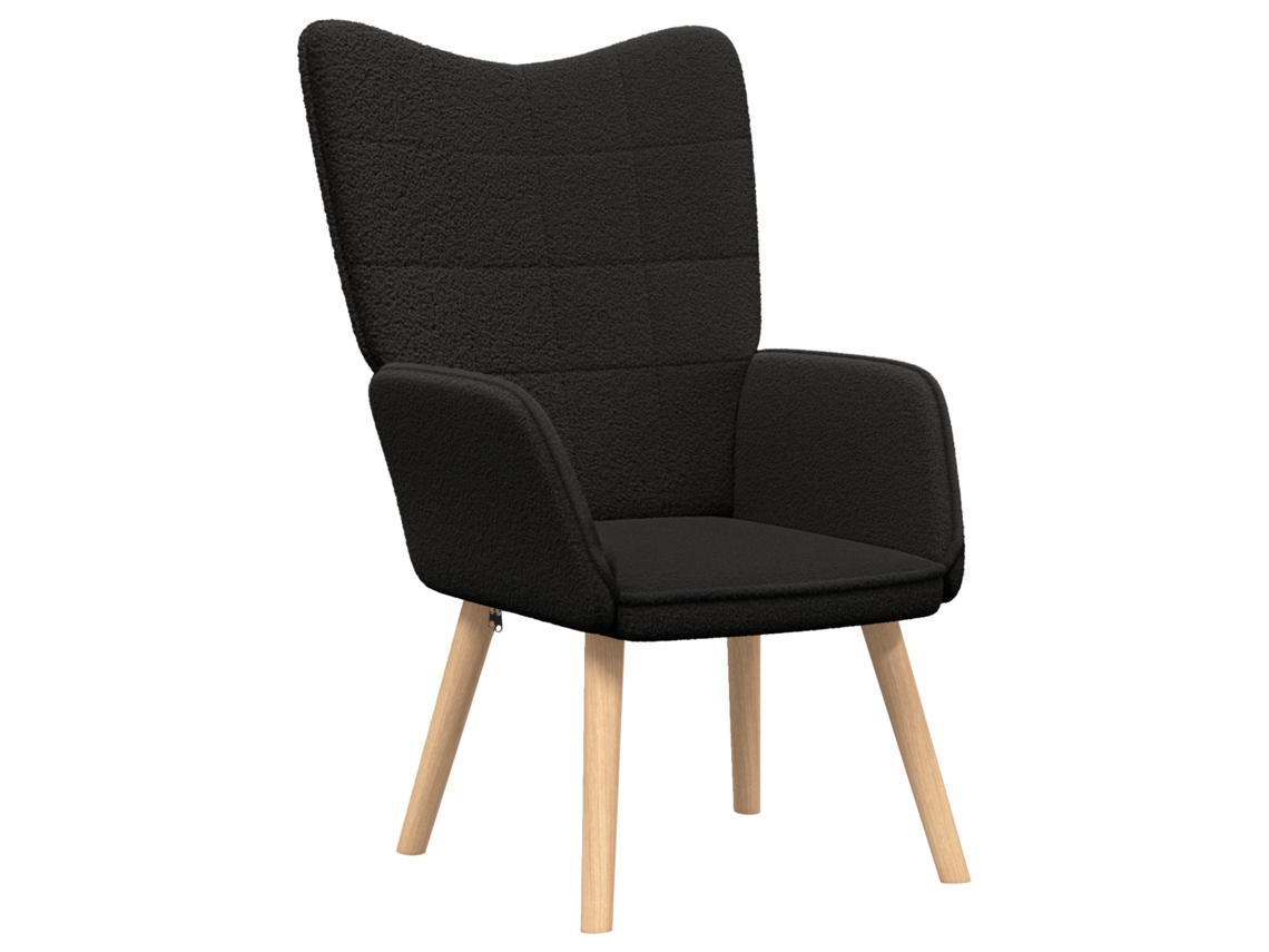 Conjunto 1 Poltrona Moderna Vidaxl Preto Poliéster (62 X 67 X 95,5 Cm)