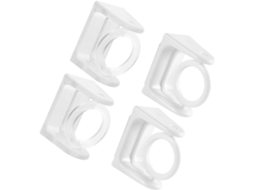 Partykindom Conjunto De 4-suportes Adesivos Para Varão Cortina Chuveiro Em Abs Com Design Flexível E Rotação Cozinha