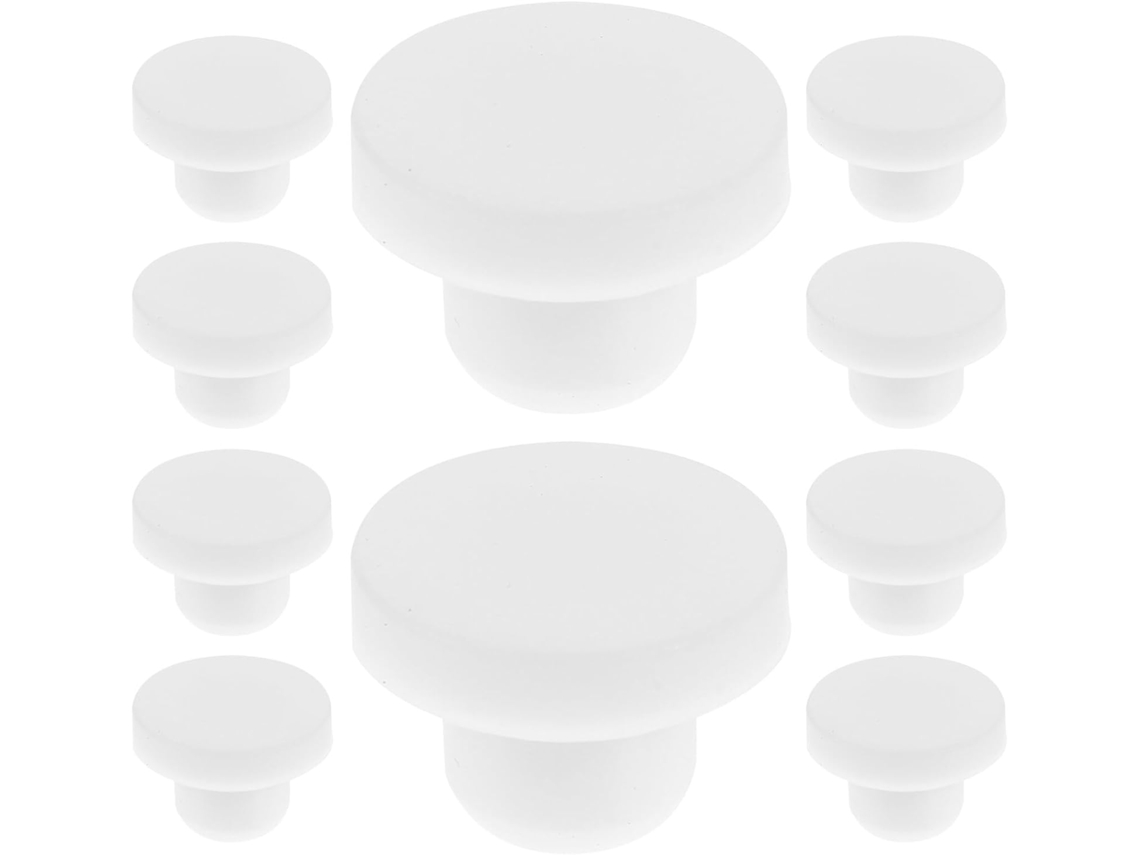 Beaupretty Conjunto De 10-rolhas Silicone Para Vedação Hermética Saleiros E Garrafas Duráveis Reutilizáveis
