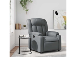 Vidaxl Poltrona Reclinável Couro Artificial Cinzento