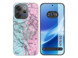 Capa Tumundosmartphone De Silicone Para Vivo V70 5g Estampa De Mármore 08 Desenhos