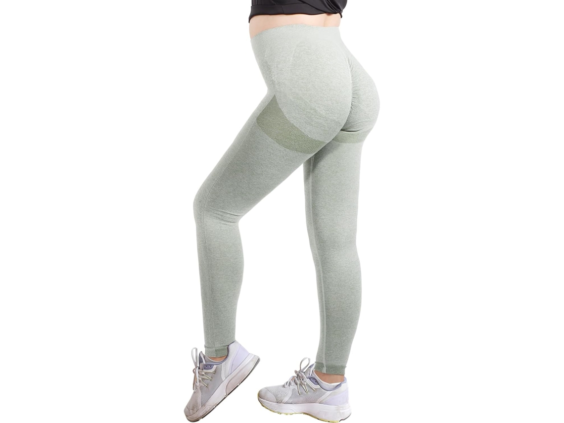 Calças Legging De Cintura Alta Para Academia, Calças De Ioga Justas Em Nylon E Elastano, Acessórios Esportivos