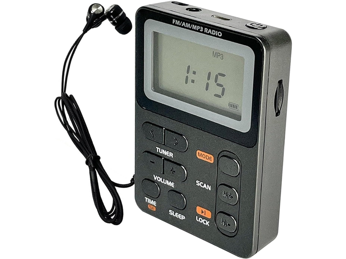 Rádio Fm Alimentado Por Bateria Recarregável, Rádios Casque Portables Rádio Fm Recarregável Rádi Gokoco